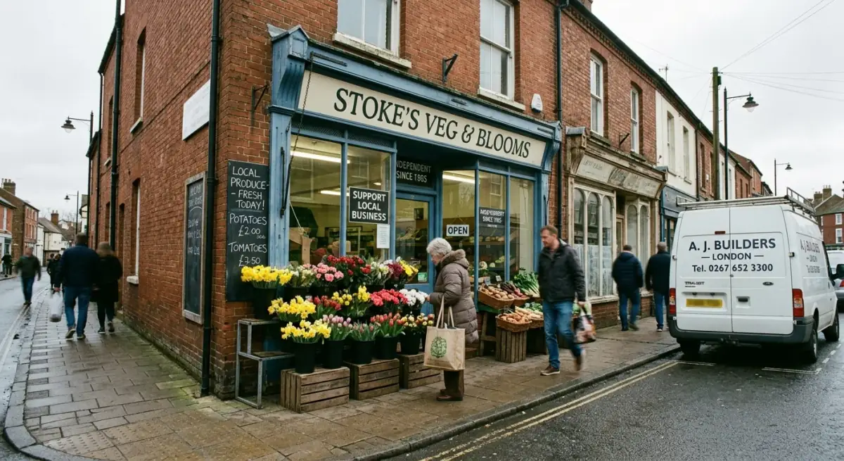 A British high street of independent small businesses